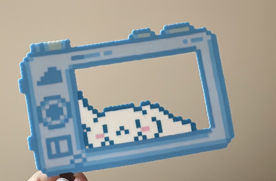 Bead art: Fused pixel beads.